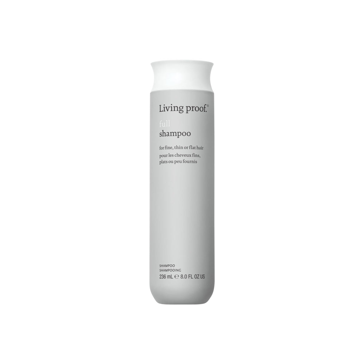 Living Proof full shampoo front label showing volume benefits