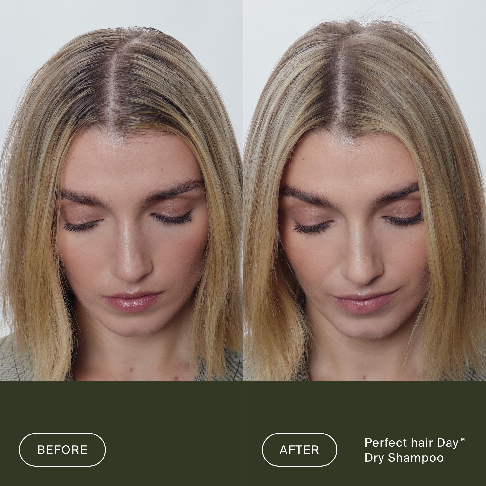 Living Proof hair texture after application showing lifted, refreshed strands