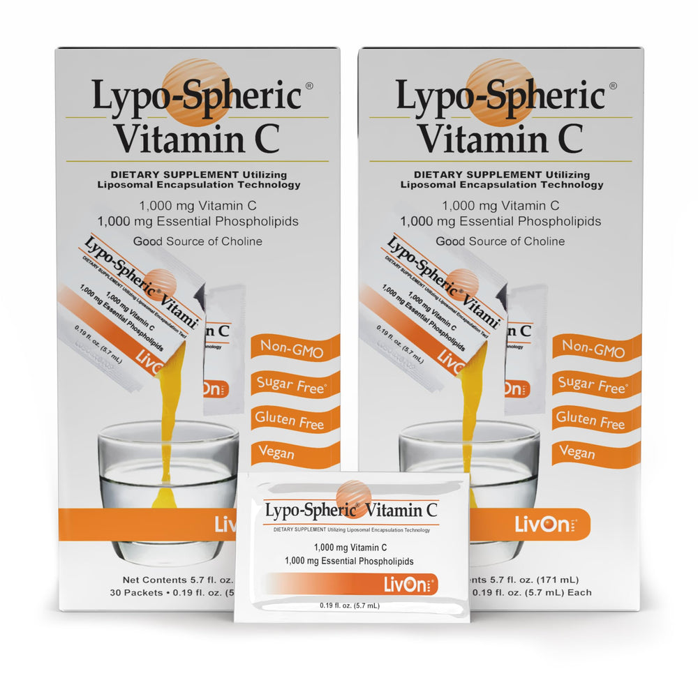 LivOn Laboratories front packet view showing branding and convenient single‑serve benefit