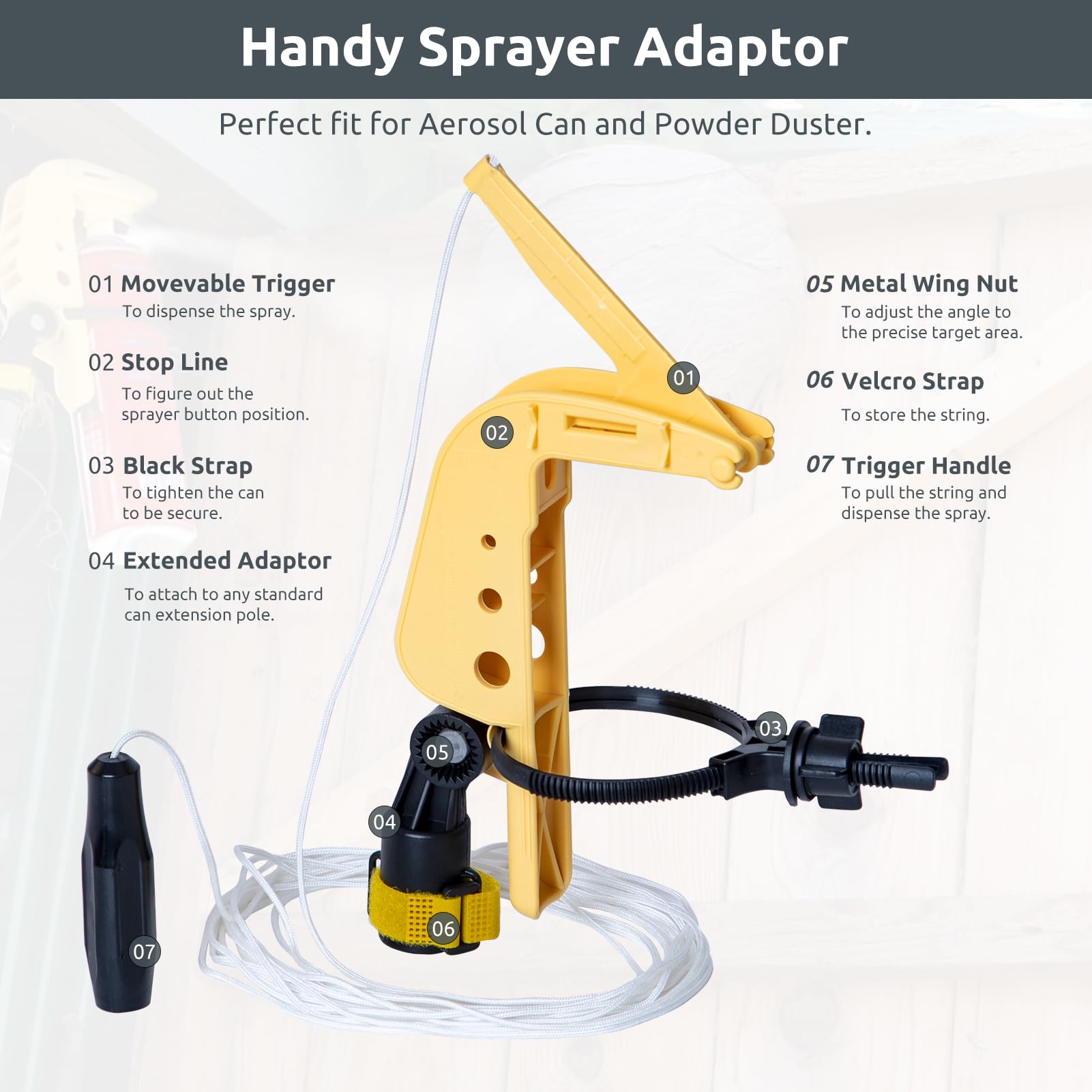 Lizatto close-up of trigger handle showing ergonomic control for safe spraying