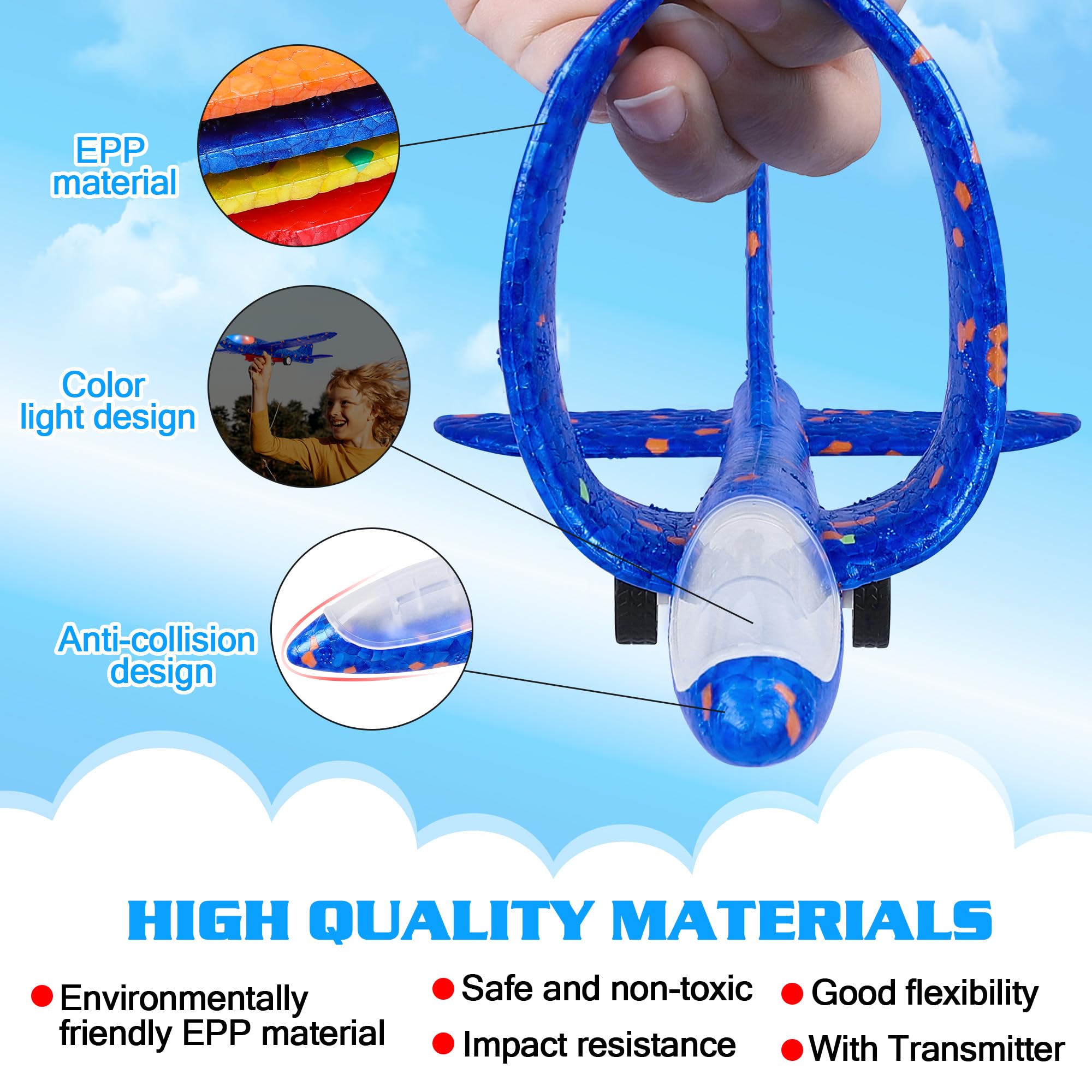 LJZJ three colorful gliders arranged to show variety and play options for kids
