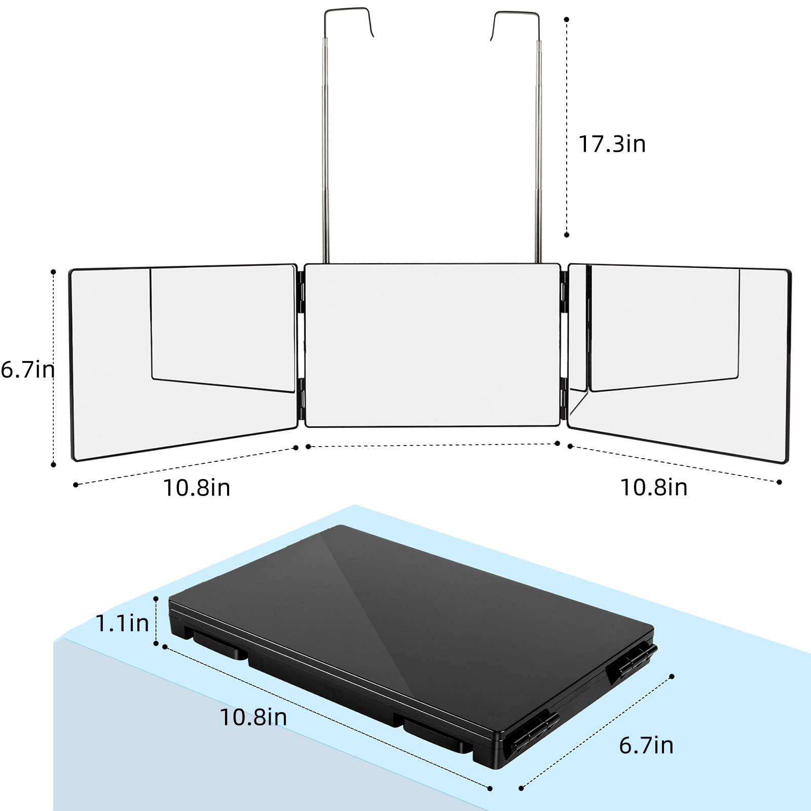 LMZNXCZ close-up of real glass edge and ABS frame offering durable clear reflection