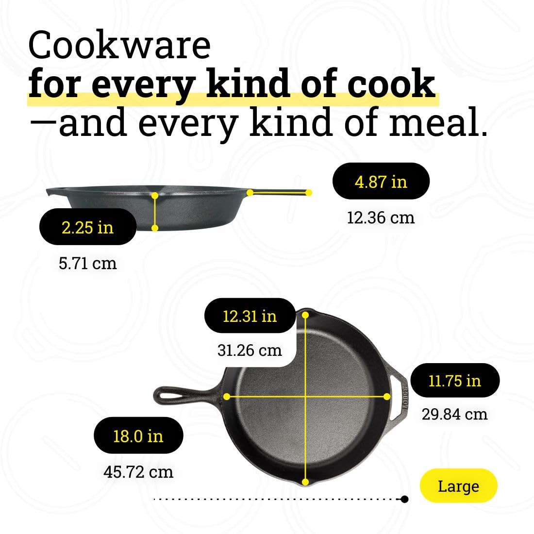 Lodge skillet cooking over campfire showing outdoor durability benefit