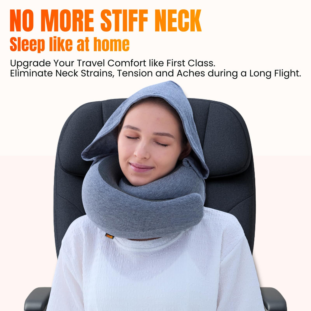 LOEXAIR hood detail highlighting light-blocking privacy and comfort