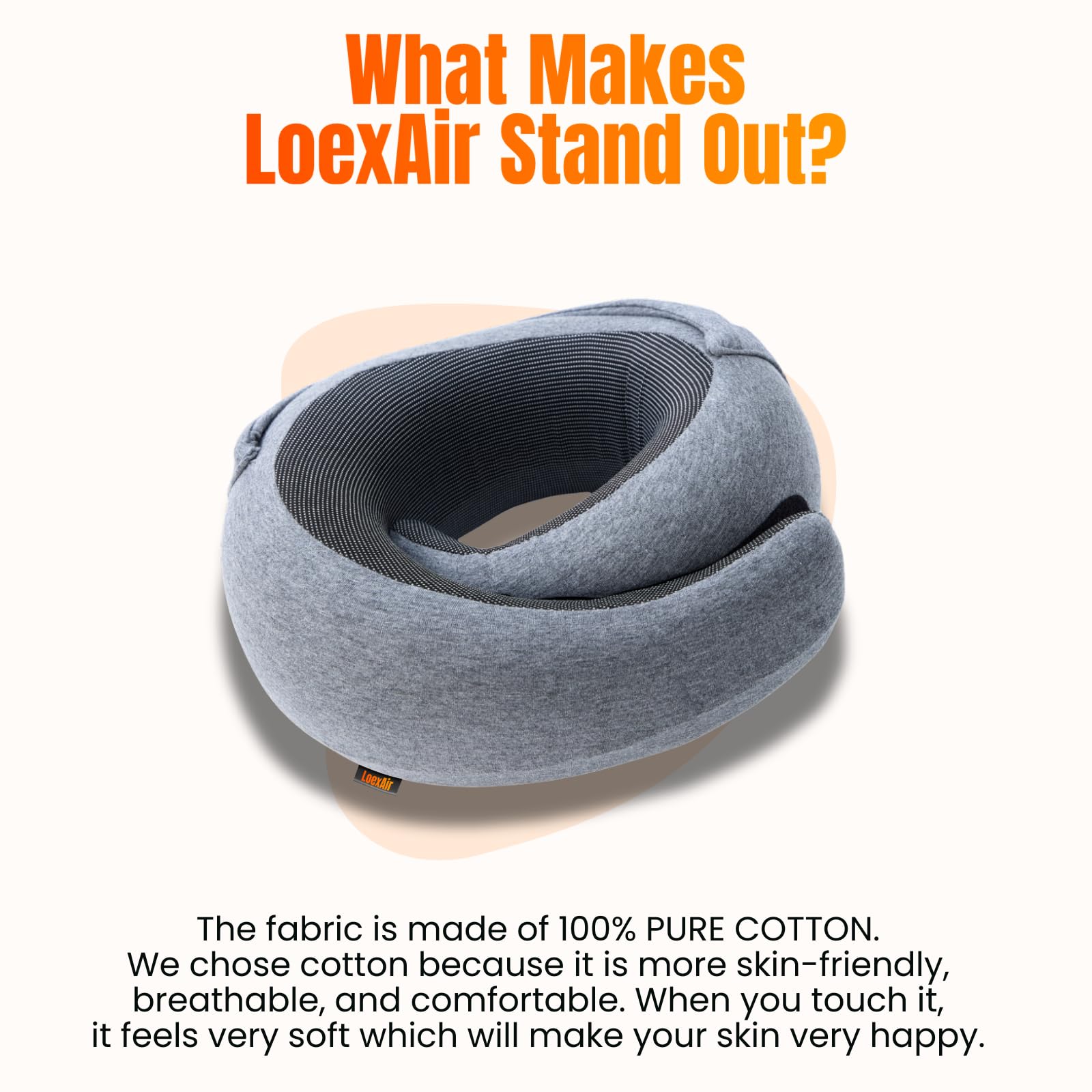 LOEXAIR next to water bottle showing compact scale and packability