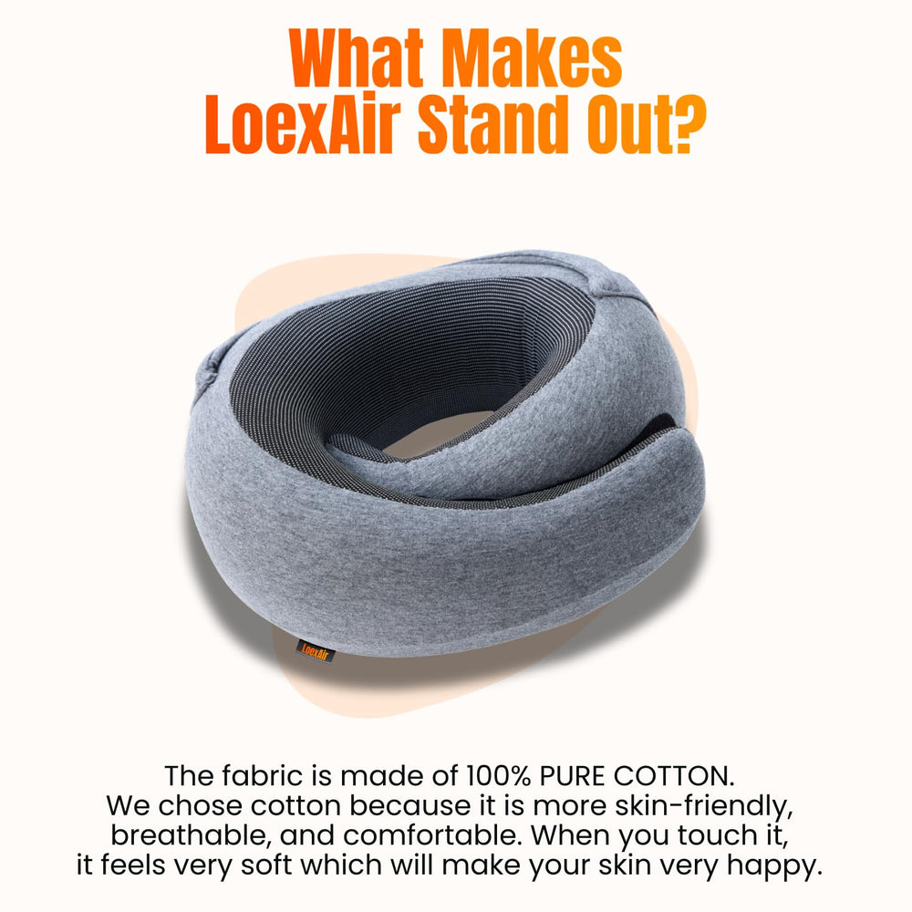 LOEXAIR next to water bottle showing compact scale and packability