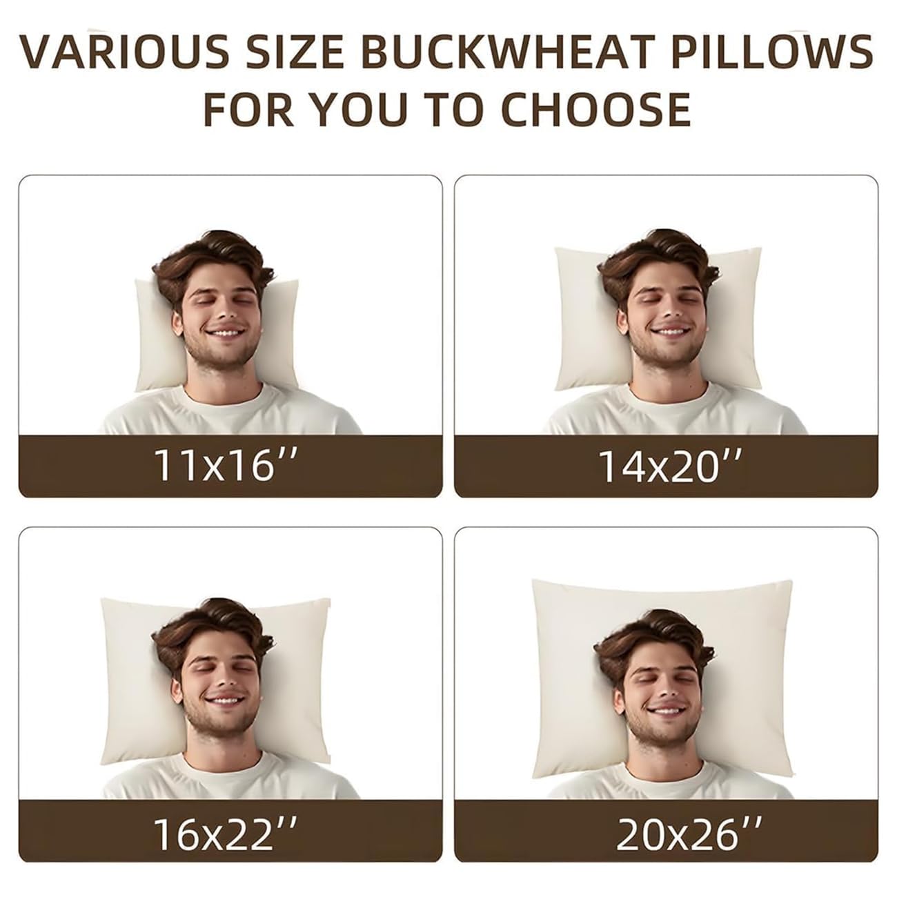 LOFE hand holding pillow to show scale and customizable loft
