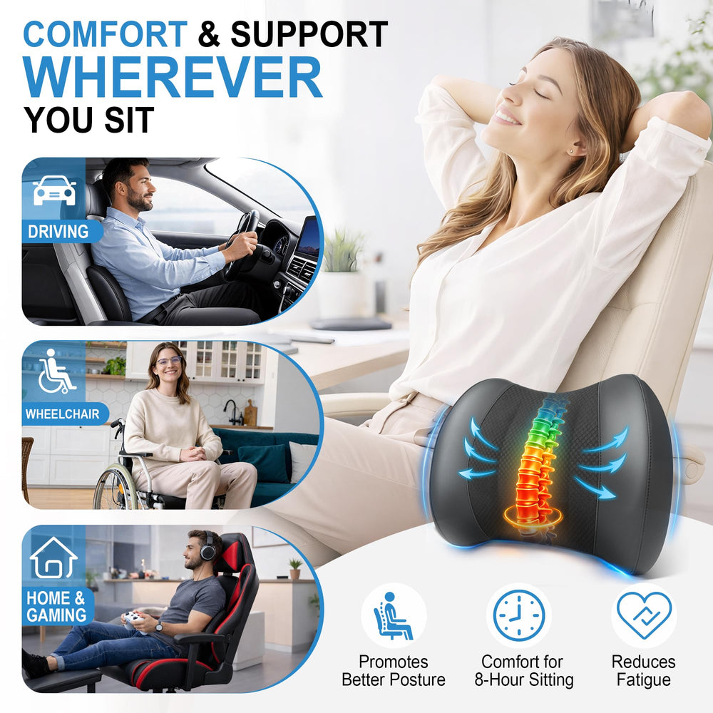 Lofty Aim fitted on office chair improving posture and seating comfort