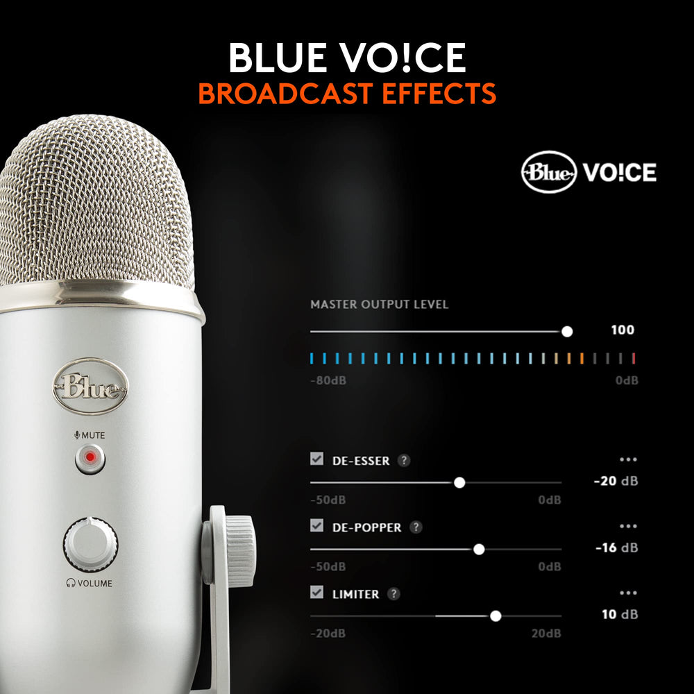 Logitech G Blue Yeti rear USB port for simple plug-and-play connection