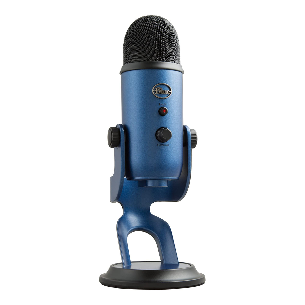 Logitech G Blue Yeti front view showing grill and stand for clear vocals