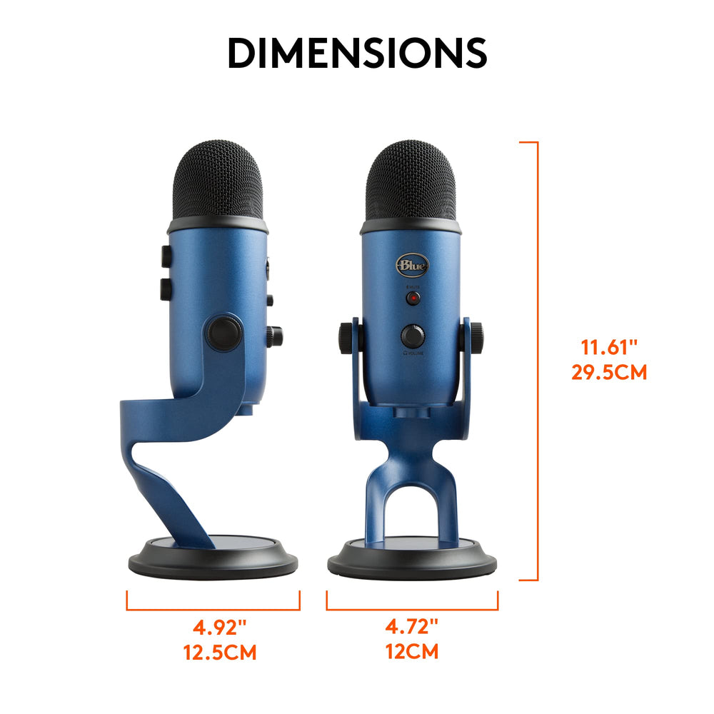 Logitech G Blue Yeti midnight blue texture highlighting premium finish