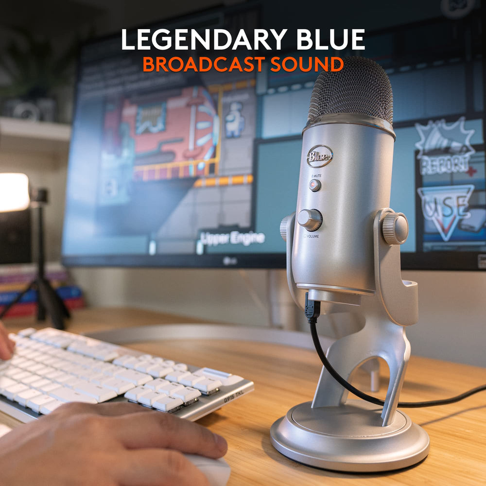 Logitech G Blue Yeti top pattern dial highlighting flexible pickup choices