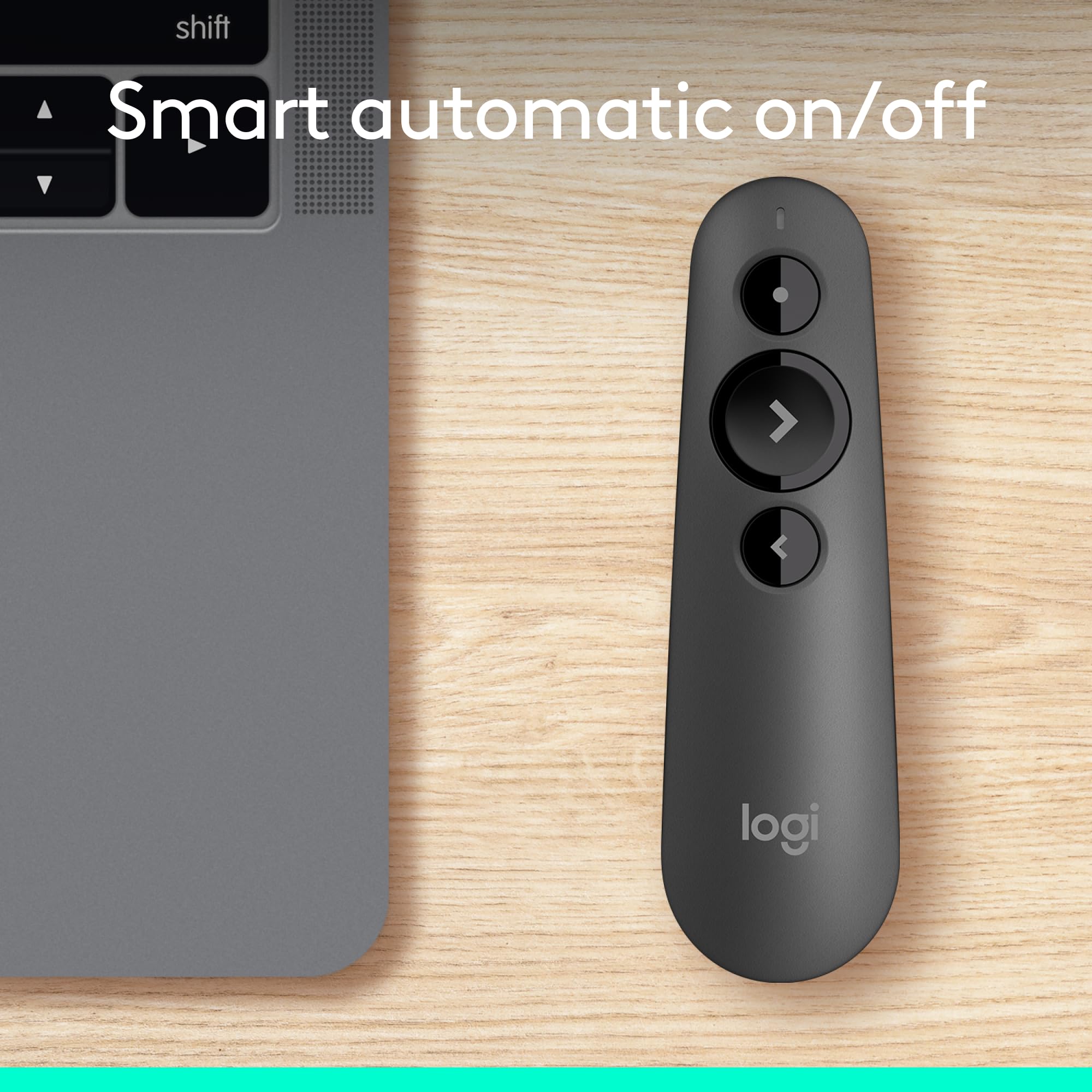 Logitech R500s retail packaging with included receiver and quick-start materials