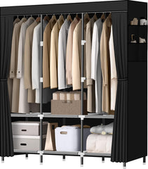 LOKEME wardrobe front view showing full storage and organized clothes benefit