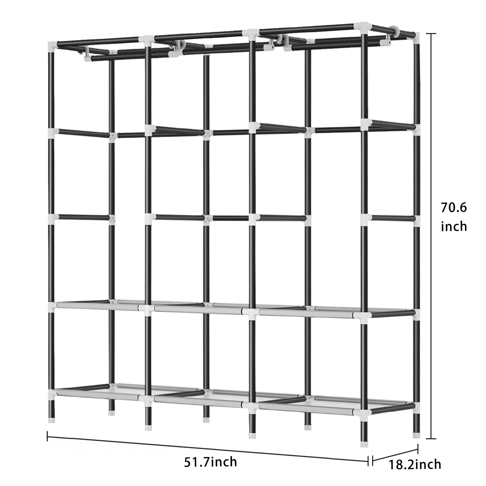 LOKEME wardrobe placed in bedroom showing space-saving organization benefit