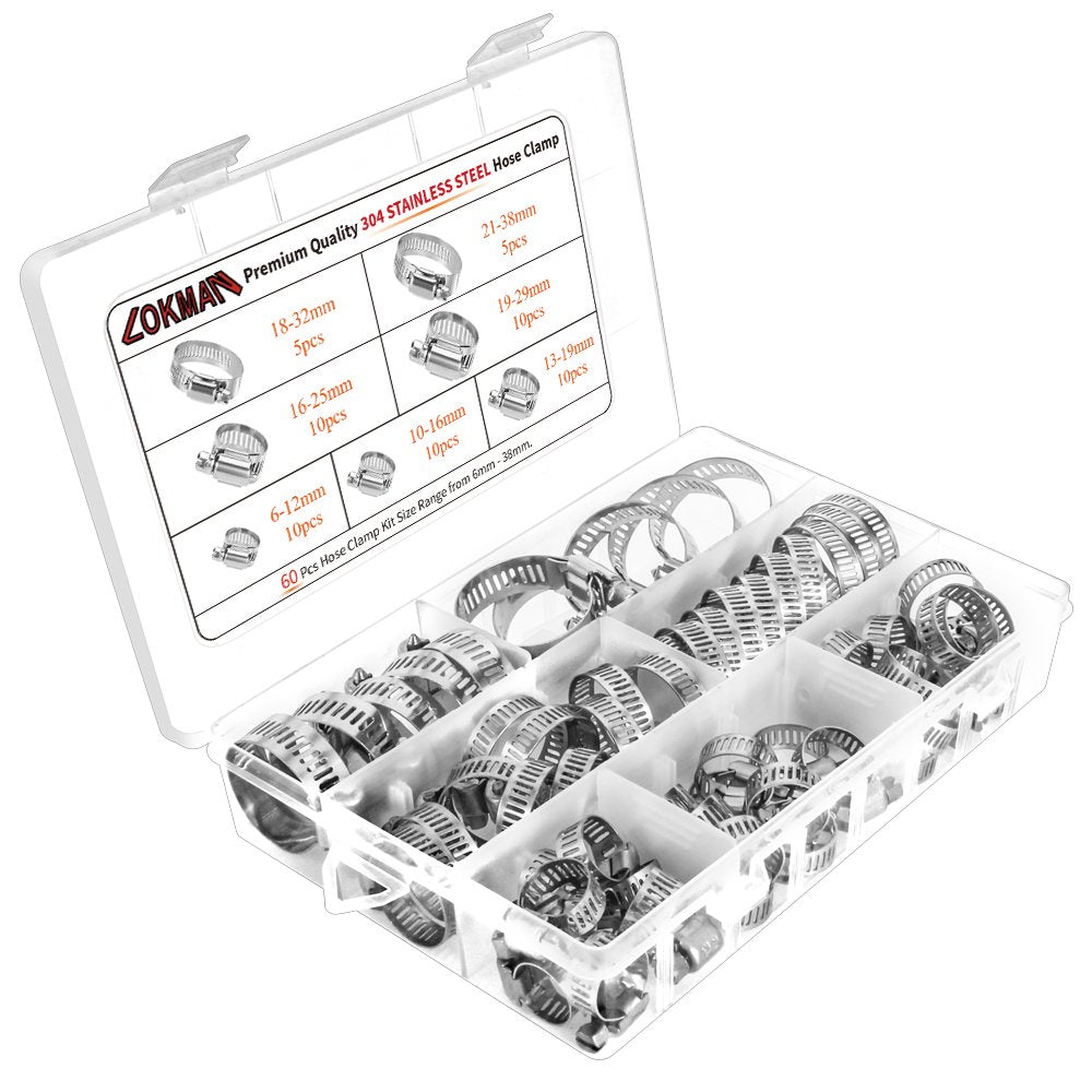 LOKMAN front packaging case with 60 clamps and organized compartments for quick access