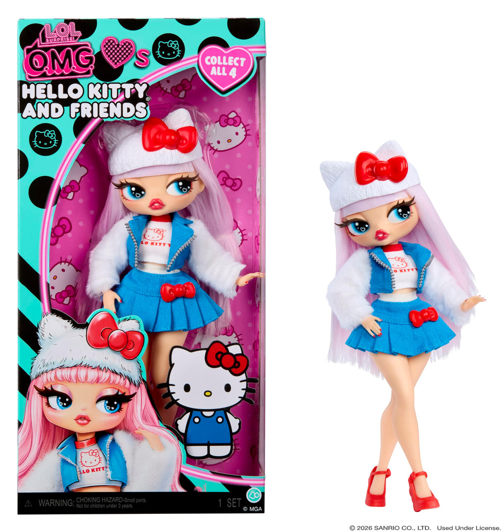 L.O.L. Surprise! Hello Kitty front view showing outfit and display-ready pose