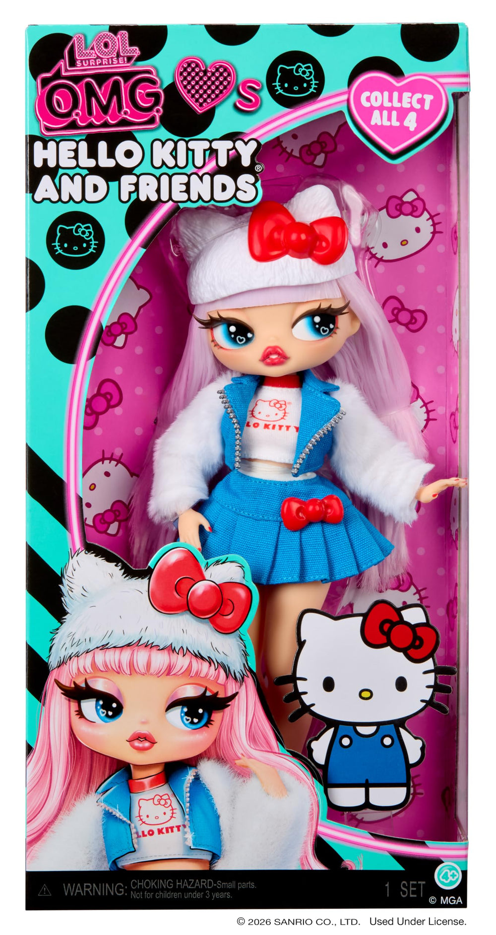 L.O.L. Surprise! Hello Kitty styled on a shelf as a collectible display piece