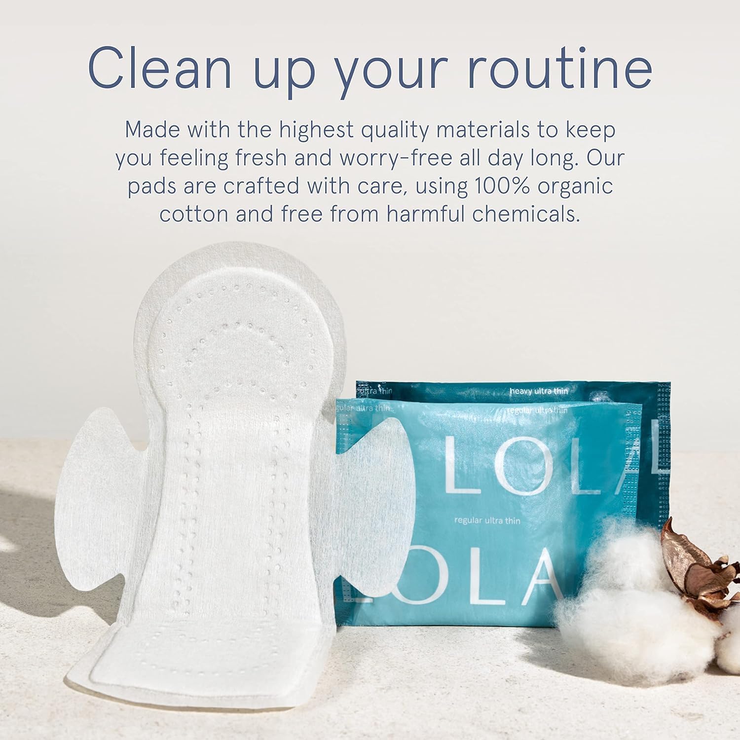 LOLA absorbent core cross-section showing leak protection