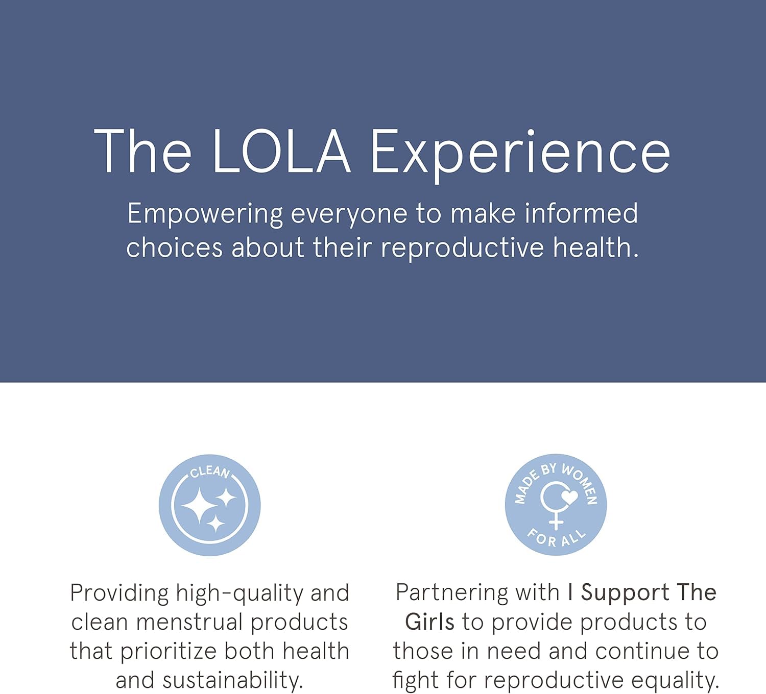 LOLA product label close-up showing ingredients and unscented benefit