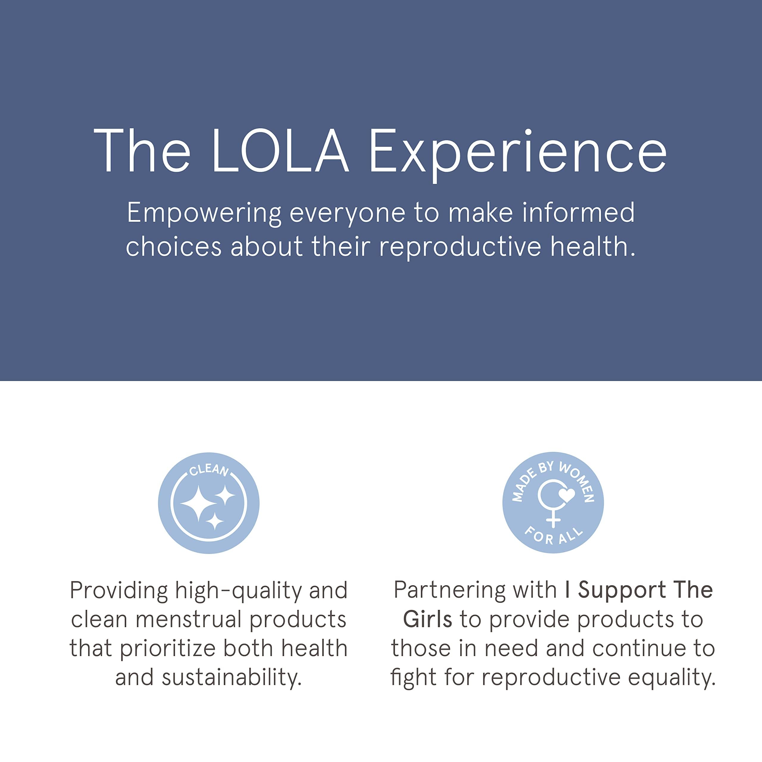 LOLA tampons inside a purse illustrating portable protection for on-the-go confidence