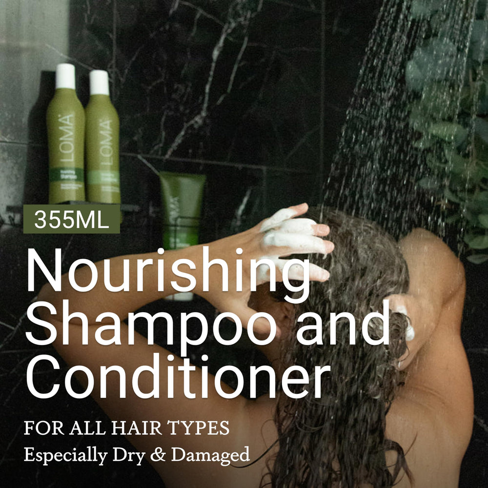 LOMA conditioner cream texture in hand showing rich hydration and smooth finish