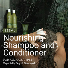 LOMA conditioner cream texture in hand showing rich hydration and smooth finish
