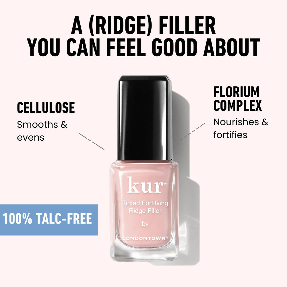LONDONTOWN kur before and after comparison showing reduced ridges and smoother nails