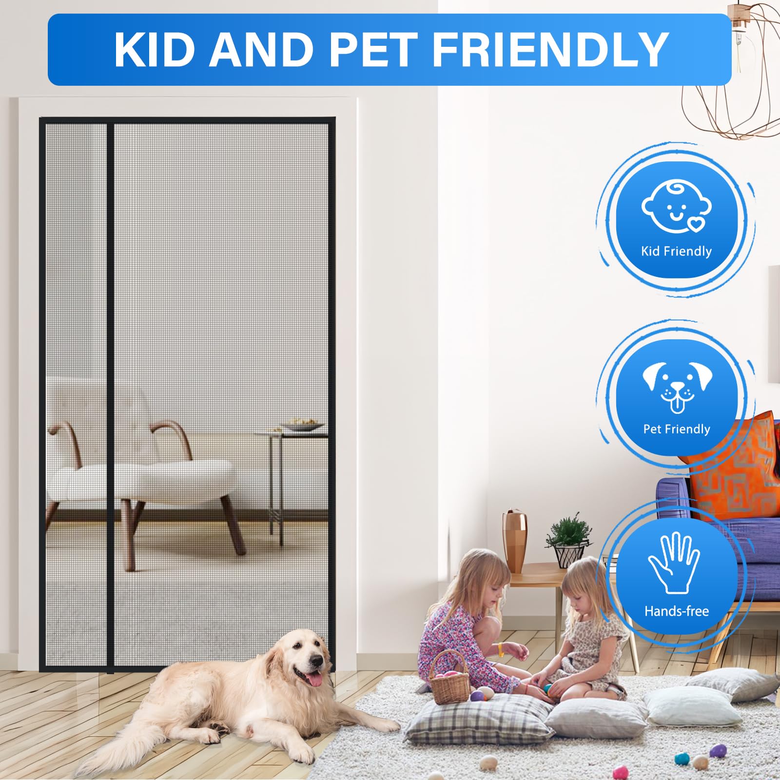 LONGEAS installed on patio door showing open-air living and insect-free comfort