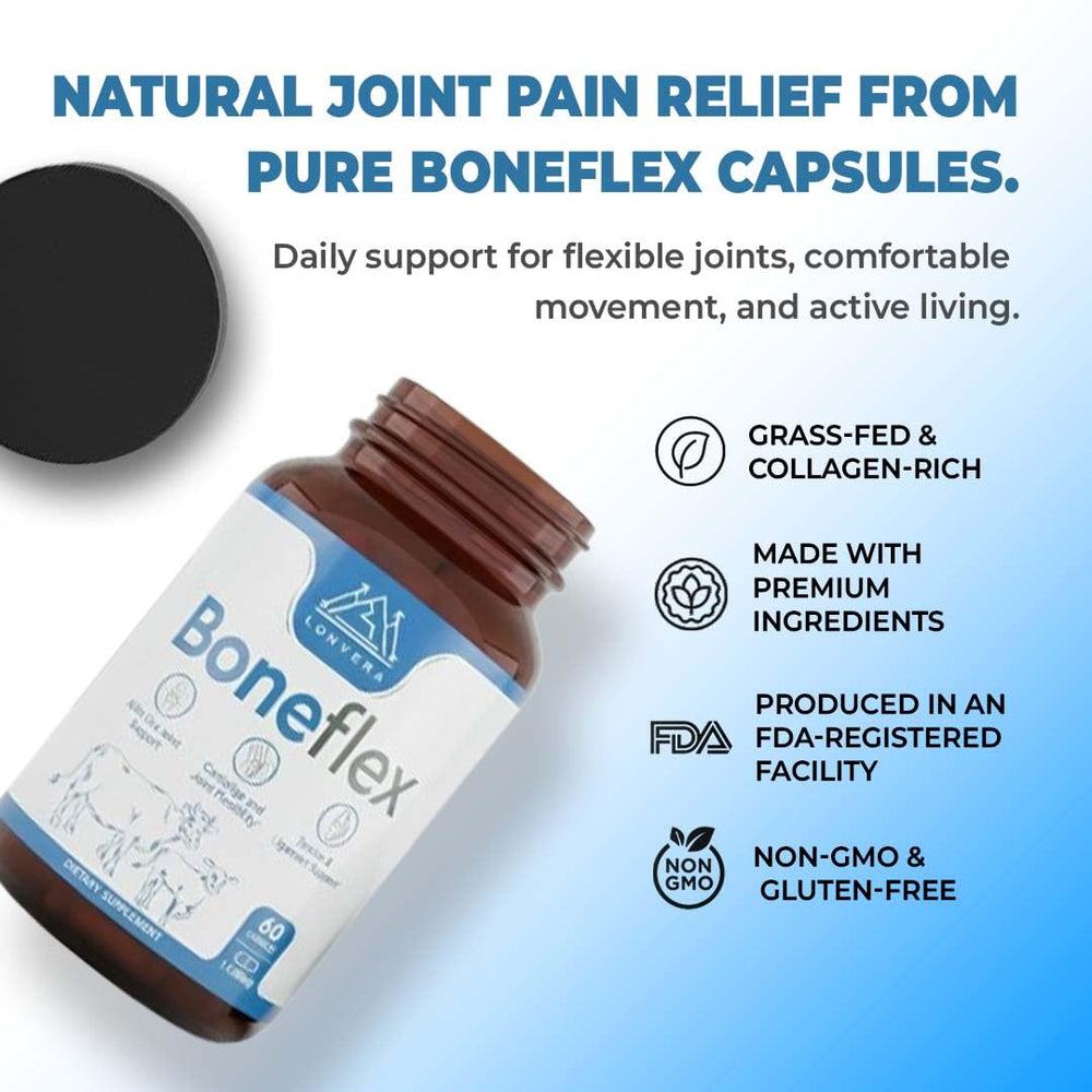 Lonvera Boneflex single capsule close-up showing easy-to-swallow design