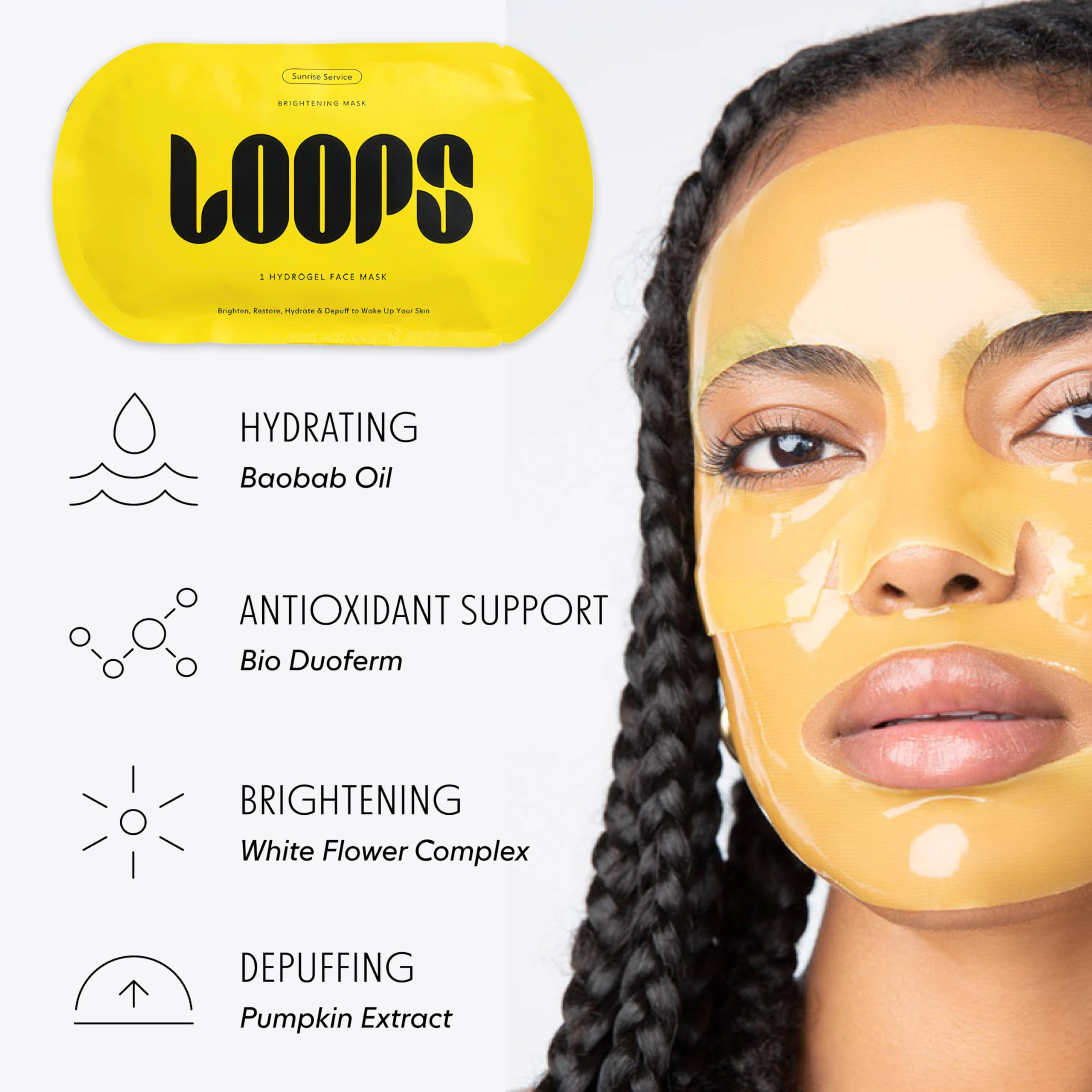 LOOPS ingredient label close-up showing clean formulation benefits