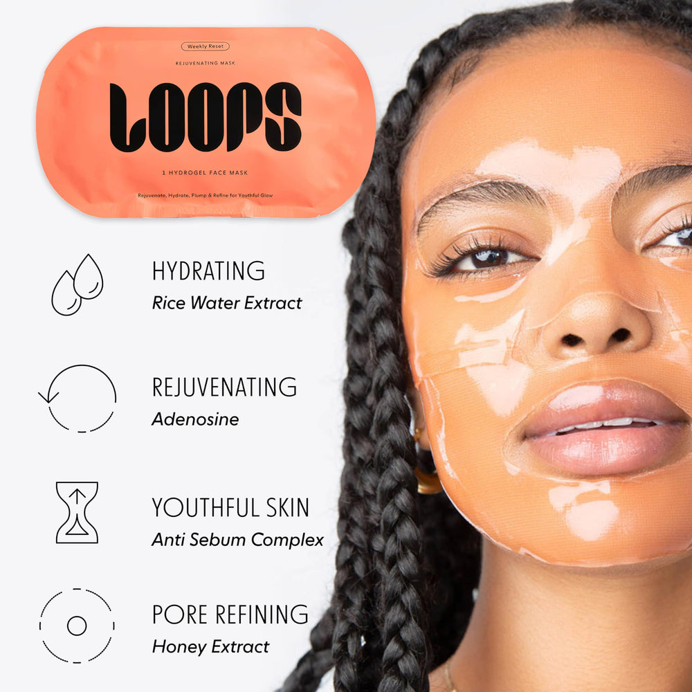 LOOPS mask worn on model side profile demonstrating secure fit