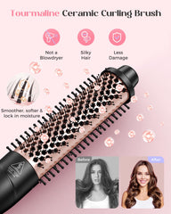 Lopeie straightener plate detail showing ceramic finish for even heat and reduced frizz