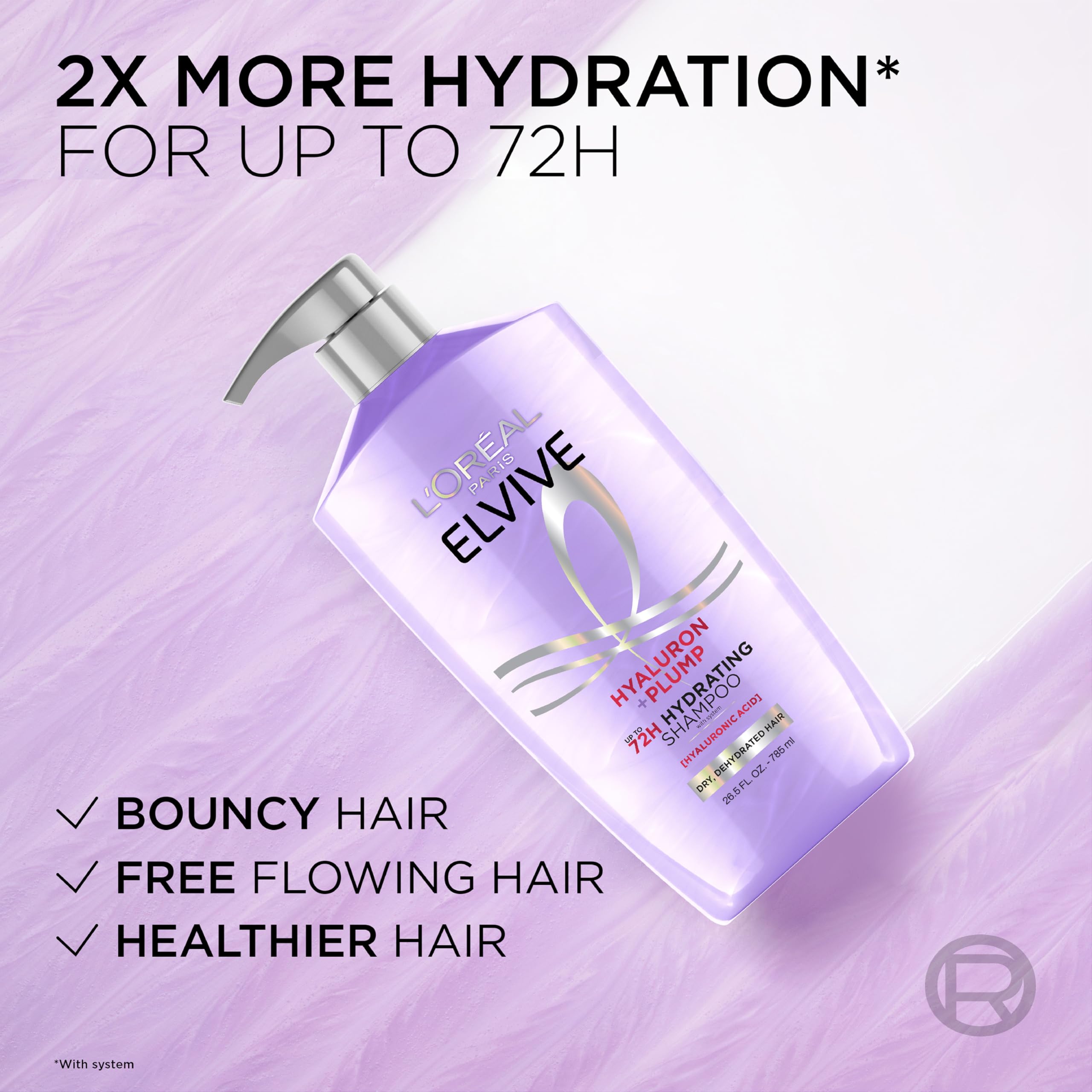 Full Elvive Hyaluron routine with Wonder Water and Replumping Serum for layered moisture benefits