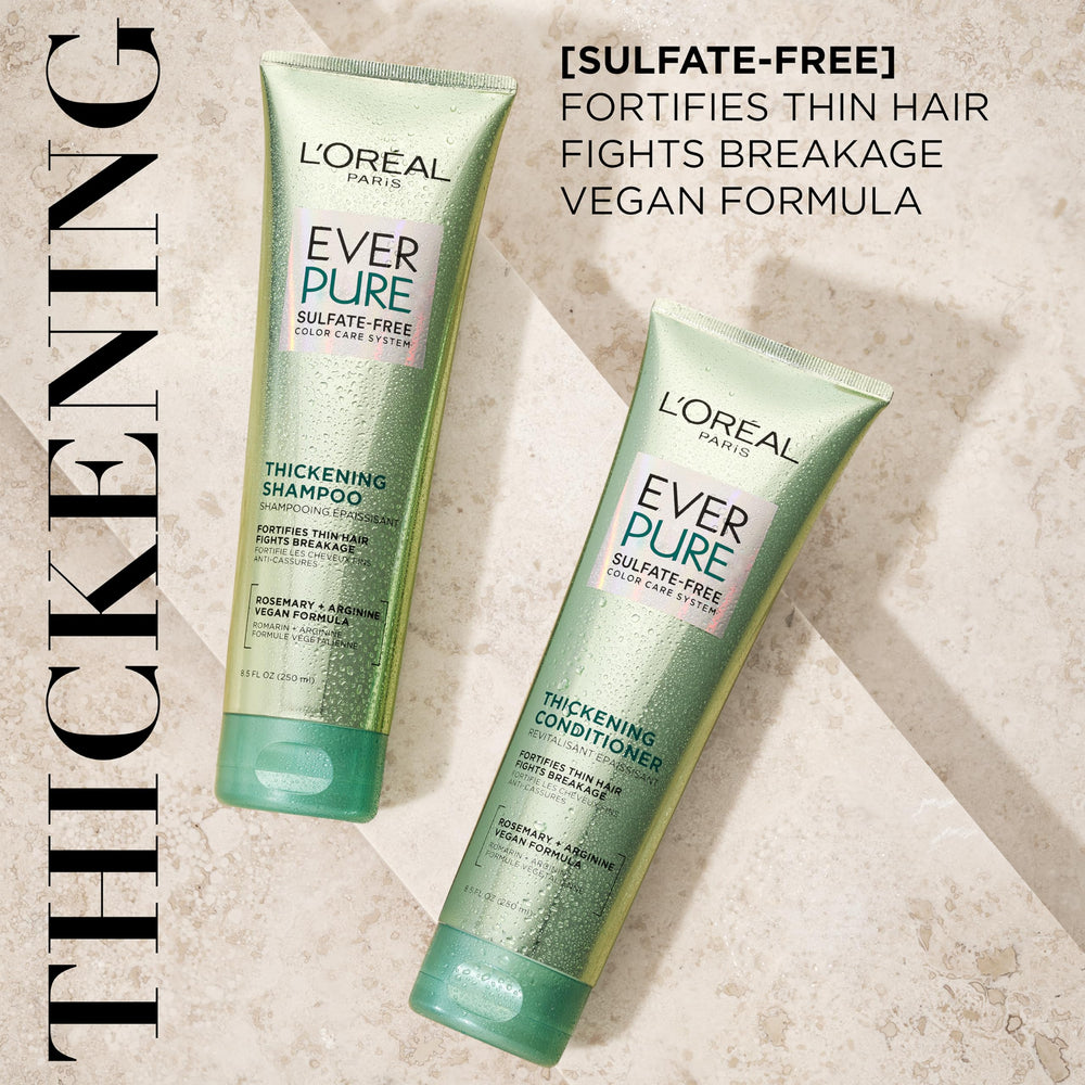 L'Oreal Paris EverPure conditioner pouring to show creamy texture