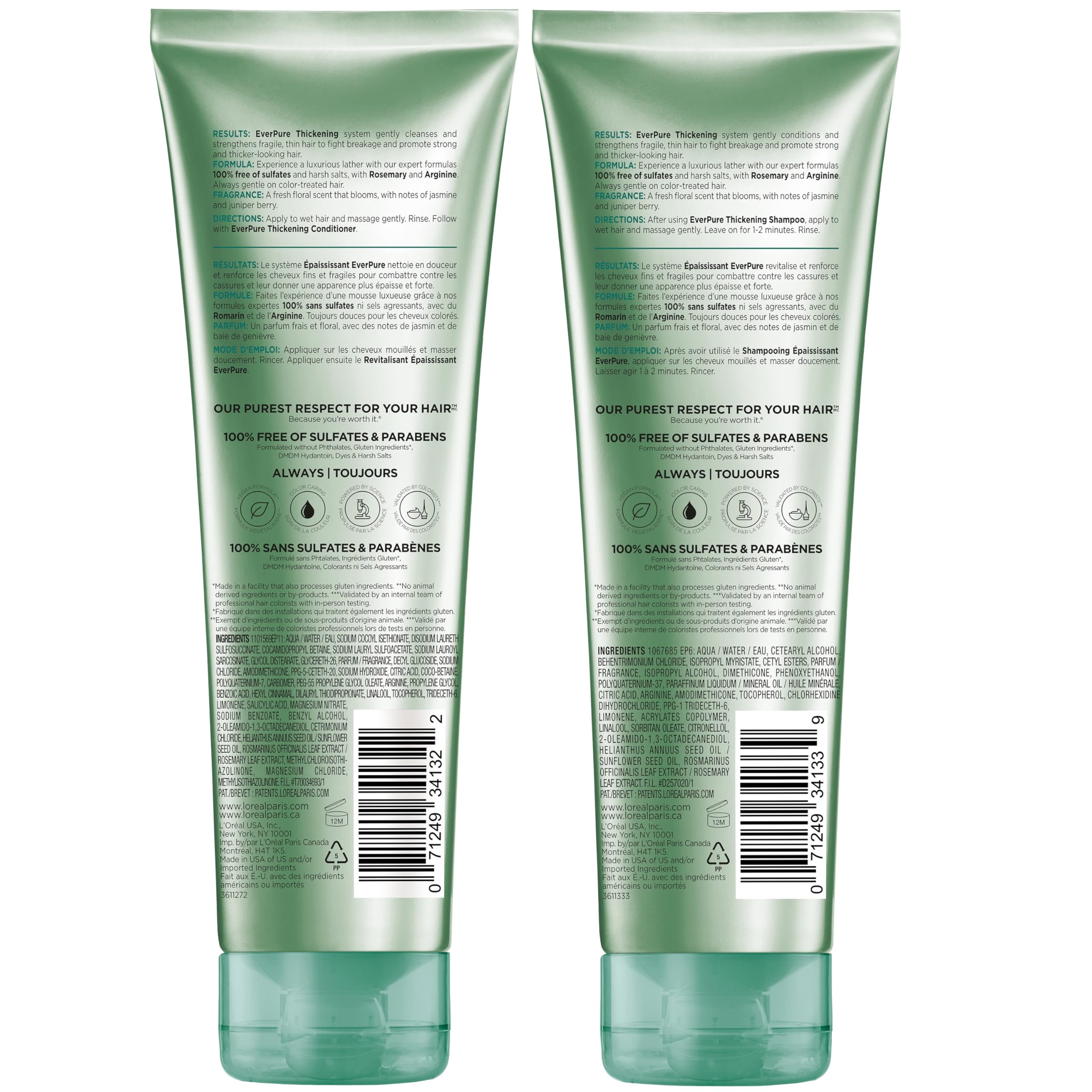 L'Oreal Paris EverPure displayed on bathroom shelf as lifestyle shot
