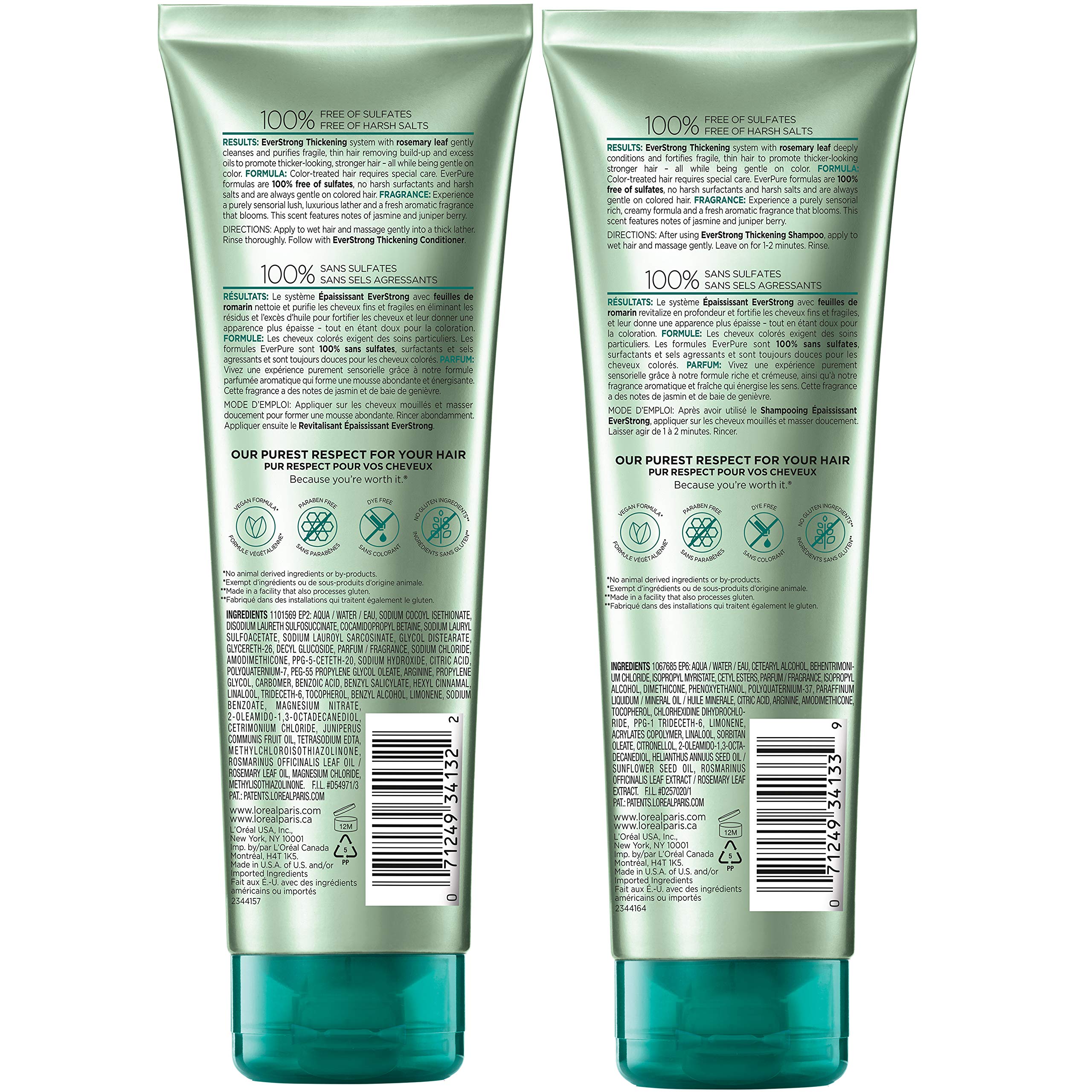 L'Oreal Paris EverPure shampoo pump up close for easy dispensing