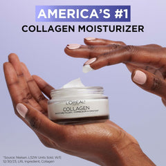 L'Oreal Paris open jar texture close-up demonstrating lightweight, fast-absorbing cream