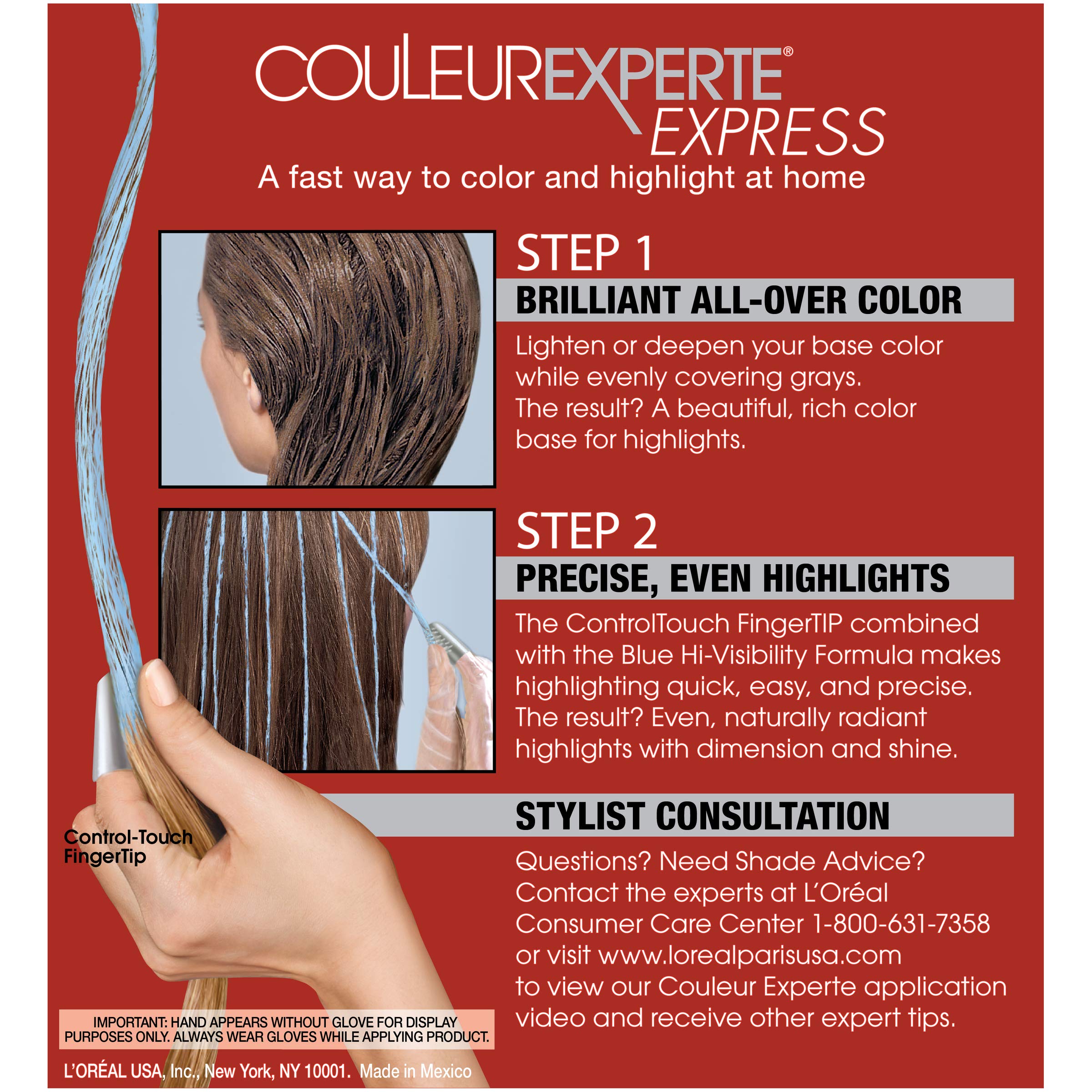 L'Oreal Paris permanent base color bottle close-up for even coverage