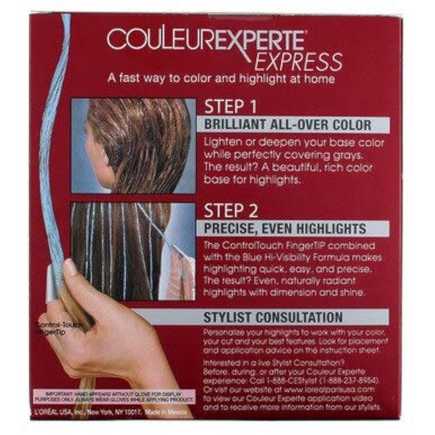 L'Oreal Paris strand texture sample showing blended highlight effect