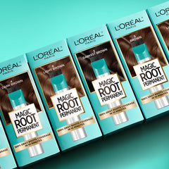 L'Oreal Paris kit being applied to hairline for fast ten-minute touch-up