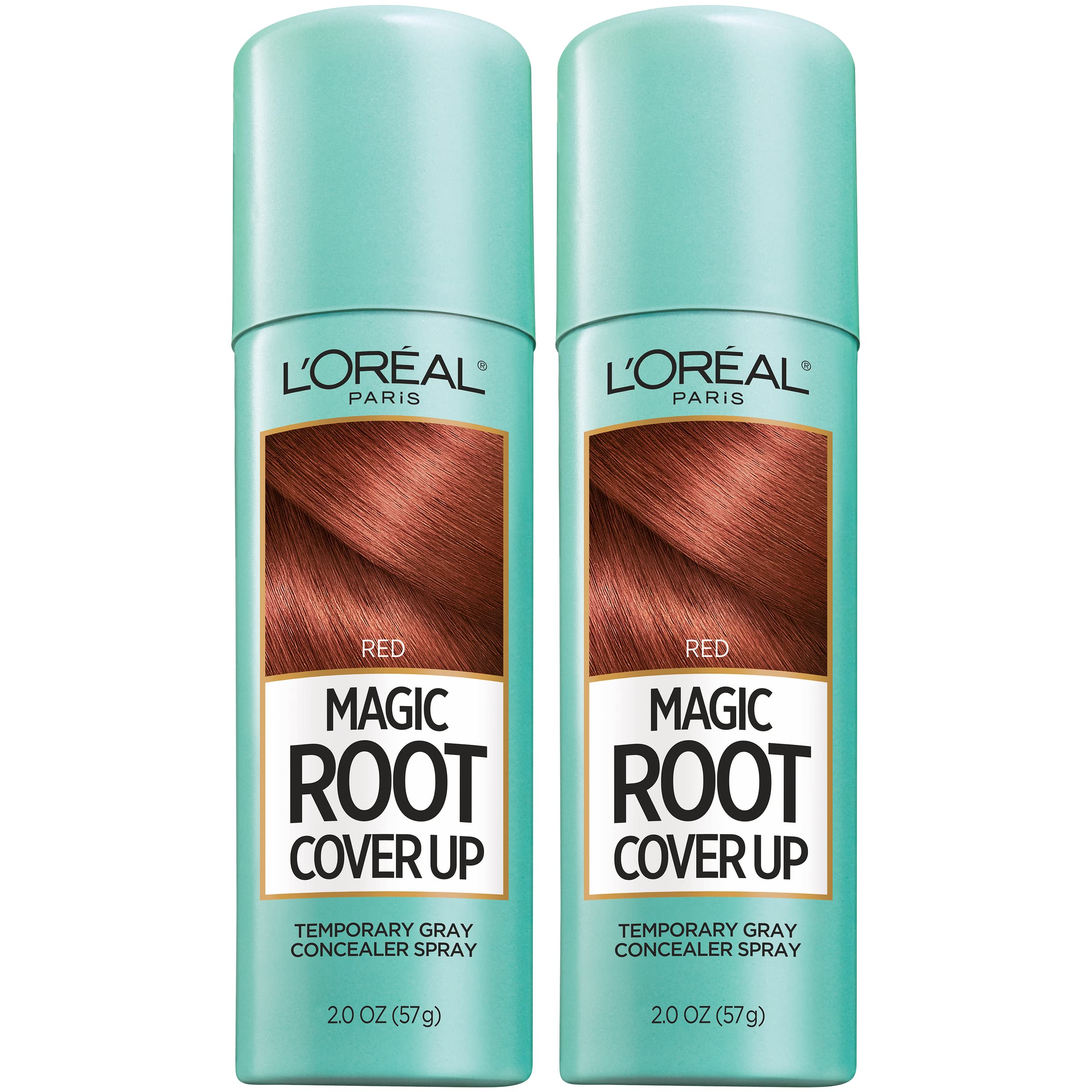 L'Oreal Paris front packaging showing spray cans and brand benefit