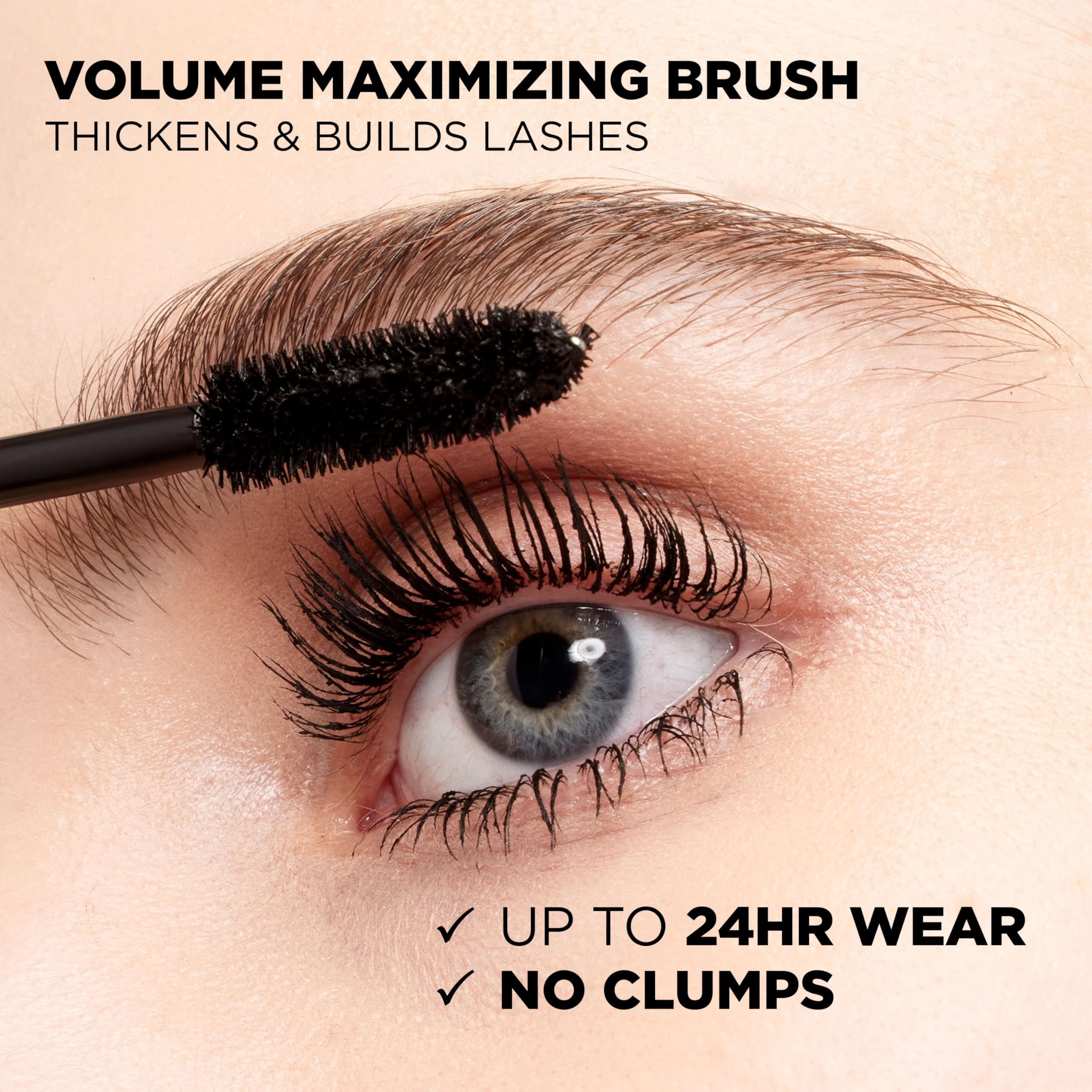 L'Oreal Paris two mascara tubes side by side, value-pack convenience benefit