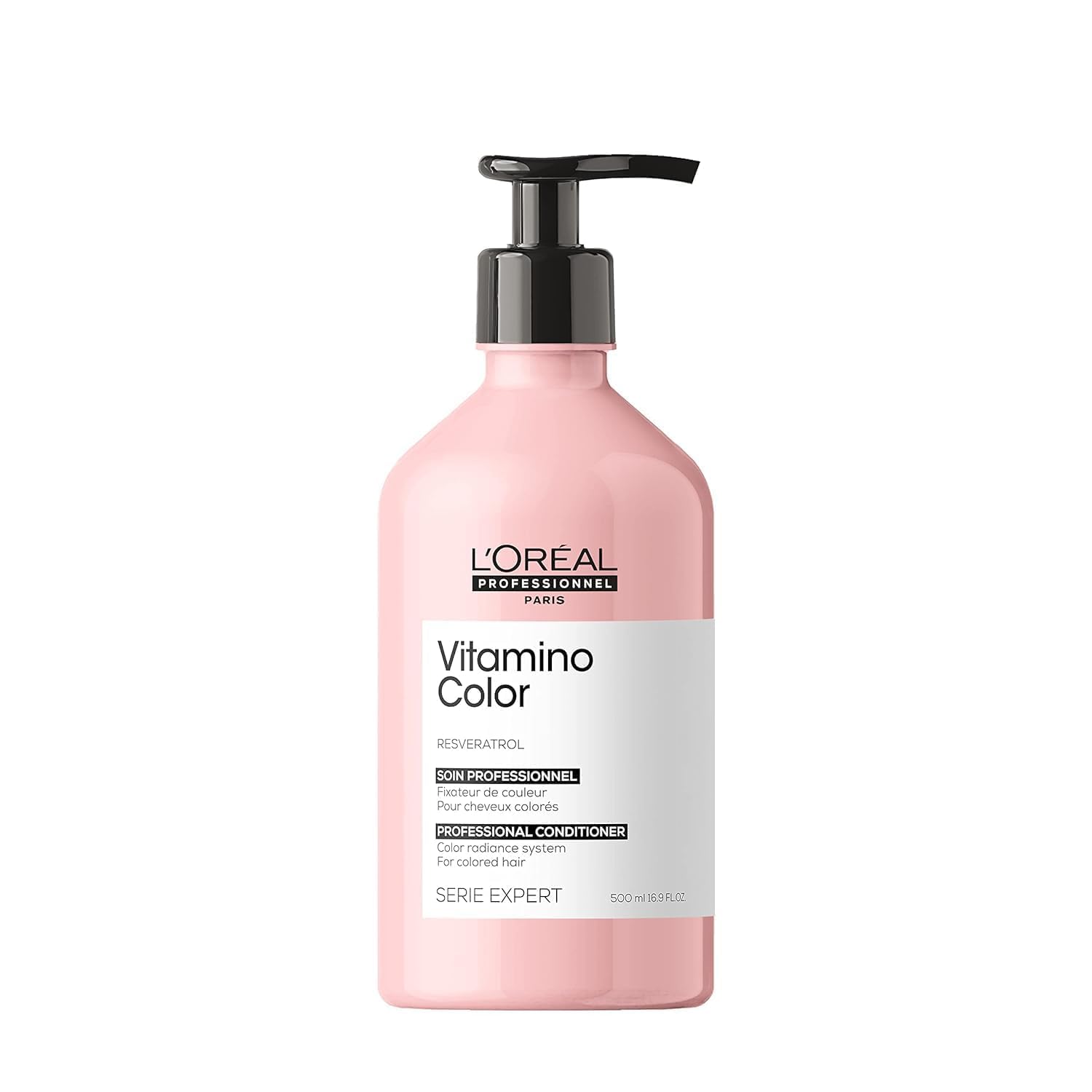 L'Oréal Professionnel Paris conditioner bottle front showing brand and vibrant finish benefit
