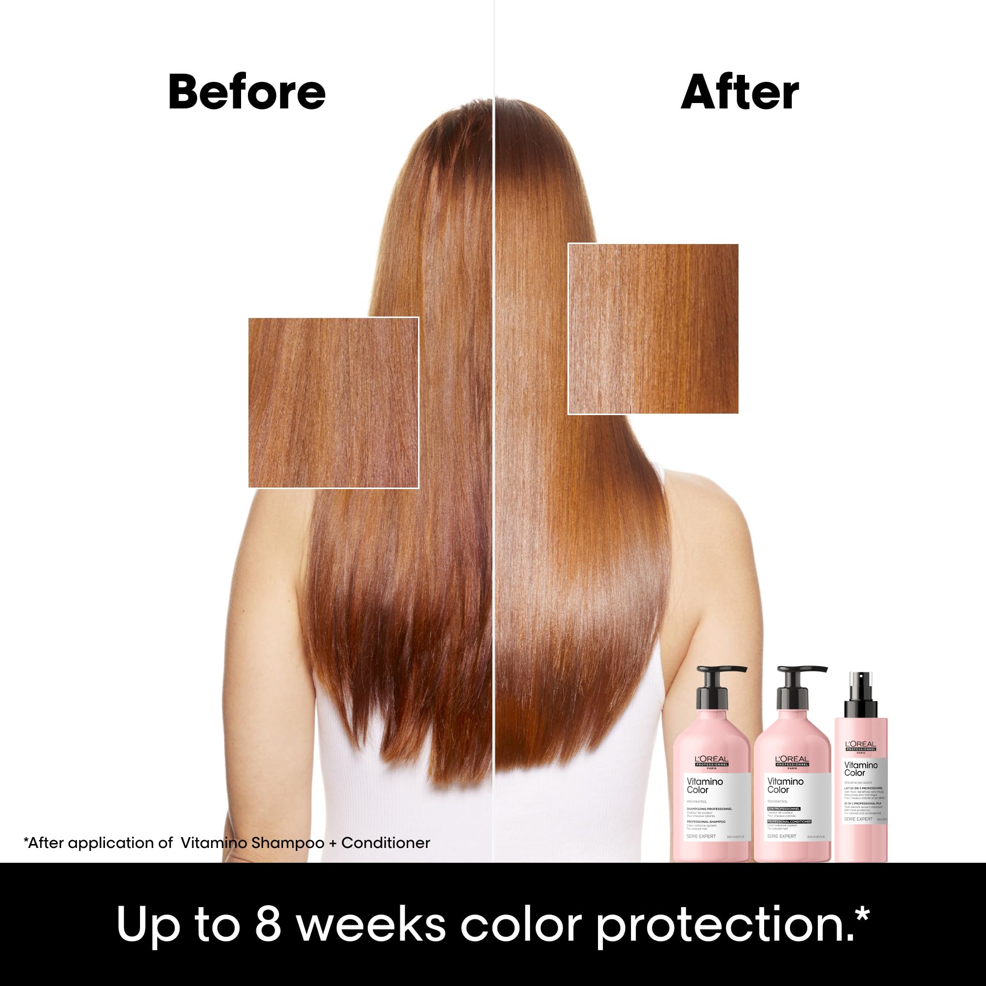 L'Oréal Professionnel pump dispensing shampoo demonstrating easy application