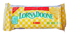 Lorna Doone cookie pack beside a coin illustrating single-serve size and convenience