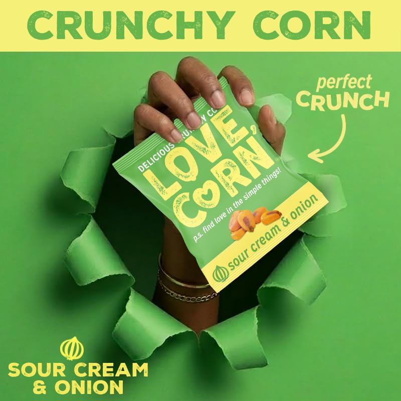 Love Corn close-up of roasted corn kernel texture highlighting bold crunch