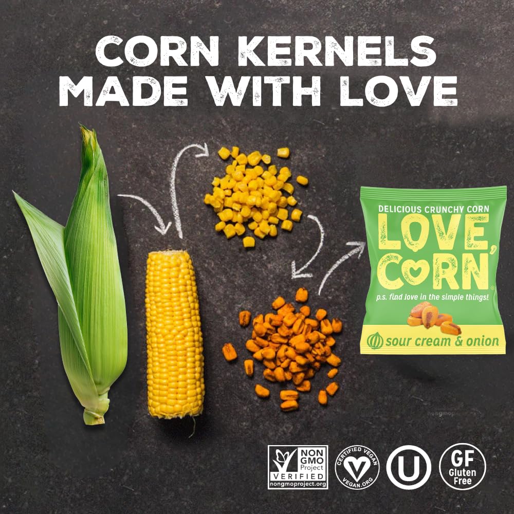 Love Corn in a backpack lunchbox illustrating kid-friendly, travel-ready snack