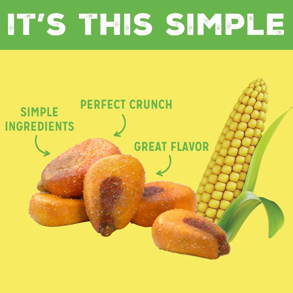 Love Corn served in a bowl on charcuterie board adding crunchy topping