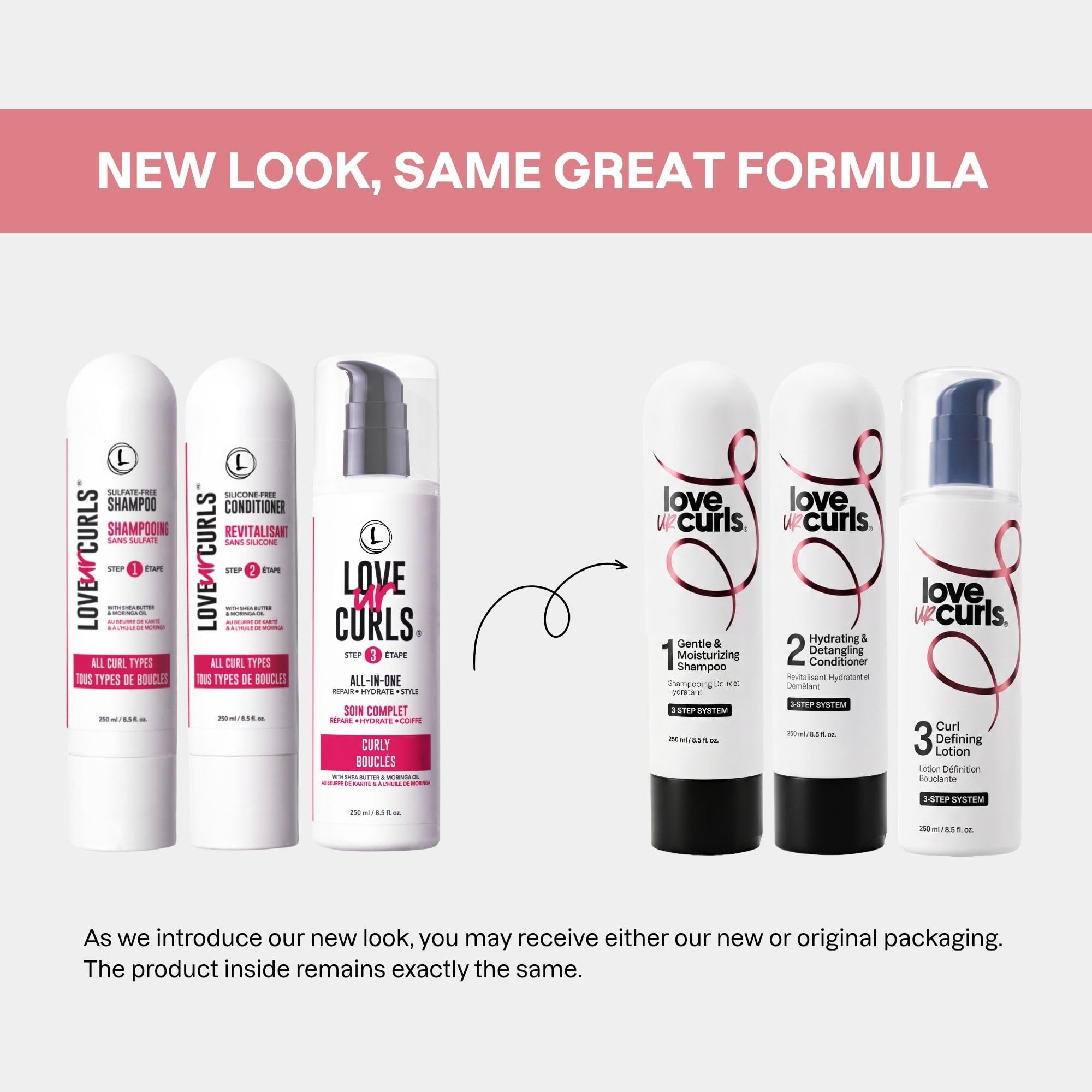 Love Ur Curls on 3B model showing enhanced clumps, volume, and reduced frizz